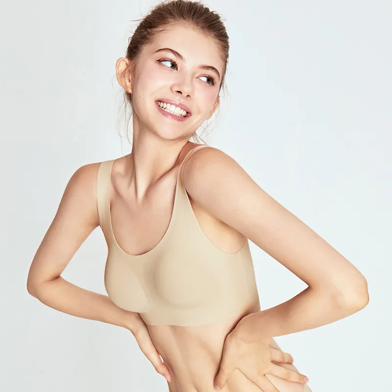 【ナイトブラ】ワンサイズストレッチシームレスノンワイヤーブラジャー