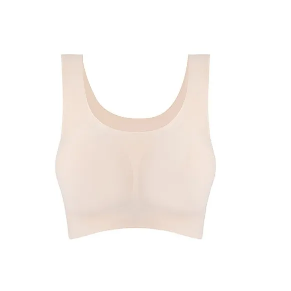 【ナイトブラ】ワンサイズストレッチシームレスノンワイヤーブラジャー