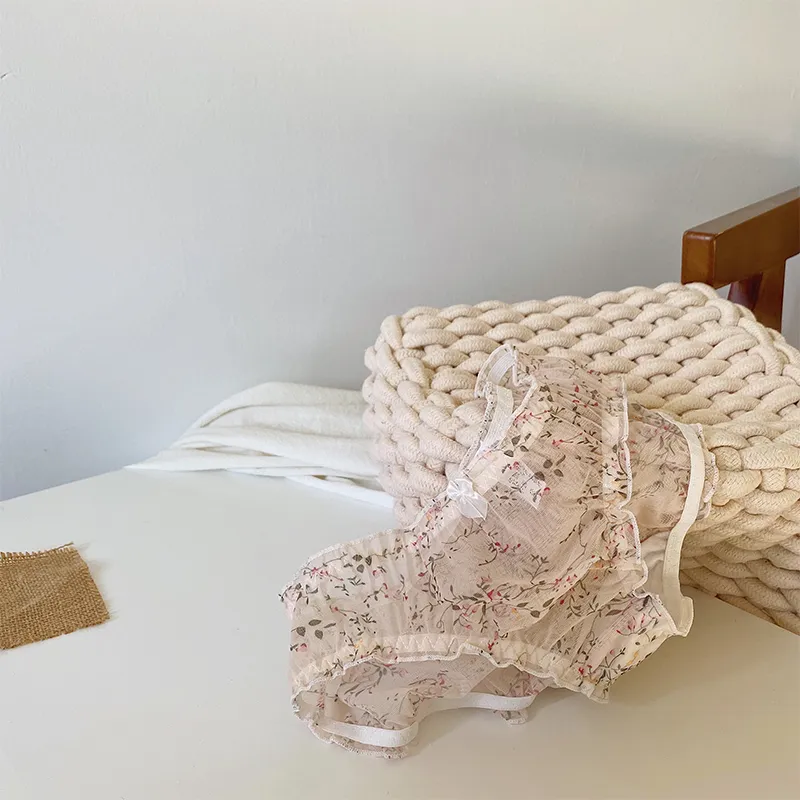 通気性に富む メッシュ 快適 レース 切り替え 花柄 スケスケ 清新 乙女心 スタンダードショーツ