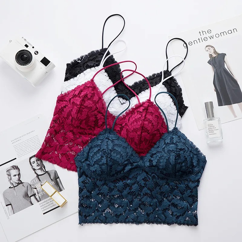 締め付け感ゼロ レース 透け透け Ⅴネック ノンワイヤー 通気性良い ブラジャー