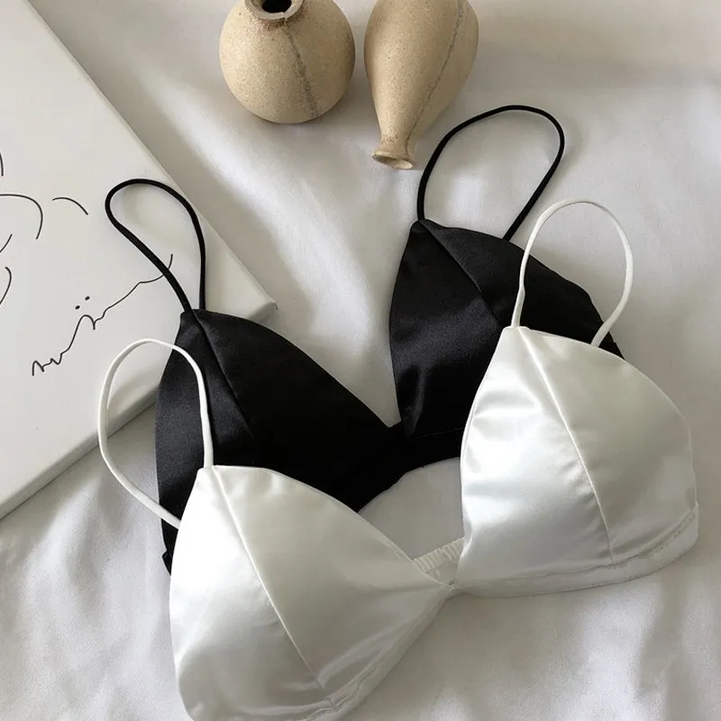 シンプル シームレス プルオーバー 快適 無地 ストレッチ ノンワイヤーブラジャー