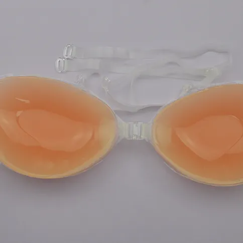 (A-Dカップ) フロントホックドレス用 水着用 粘着力 無地 美盛りヌーブラ