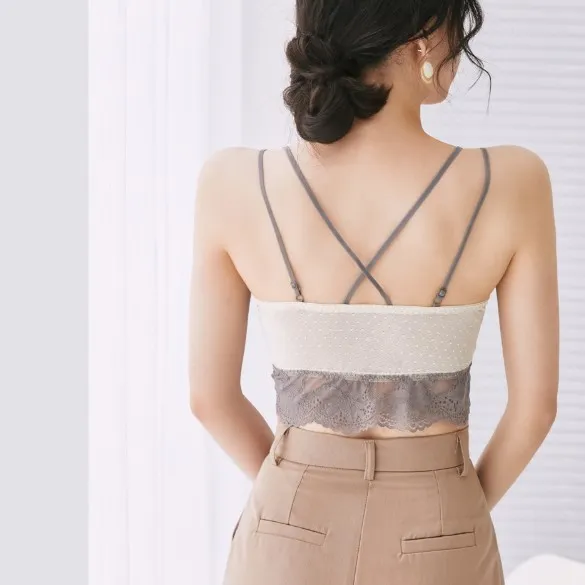 気質アップ スウィート レース プルオーバー ノンワイヤー 背中魅せ 美胸 ブラジャー