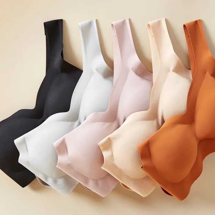 (A-Dカップ) ノンワイヤー 痕跡なし 高通気 24H快適 締め付け感ゼロ 育乳ナイト ブラジャー