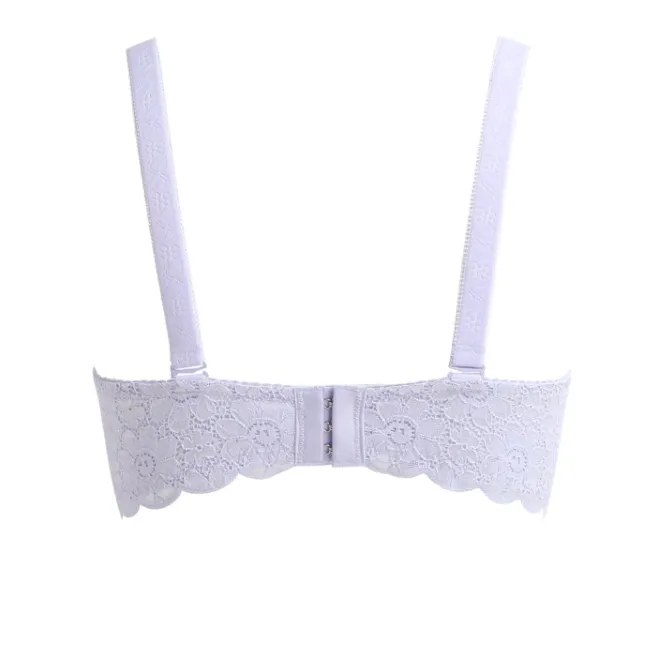 フランス式 中心に寄せ ソフトワイヤー レース A-Bカップ 美胸 優しく谷間メイク ブラジャー