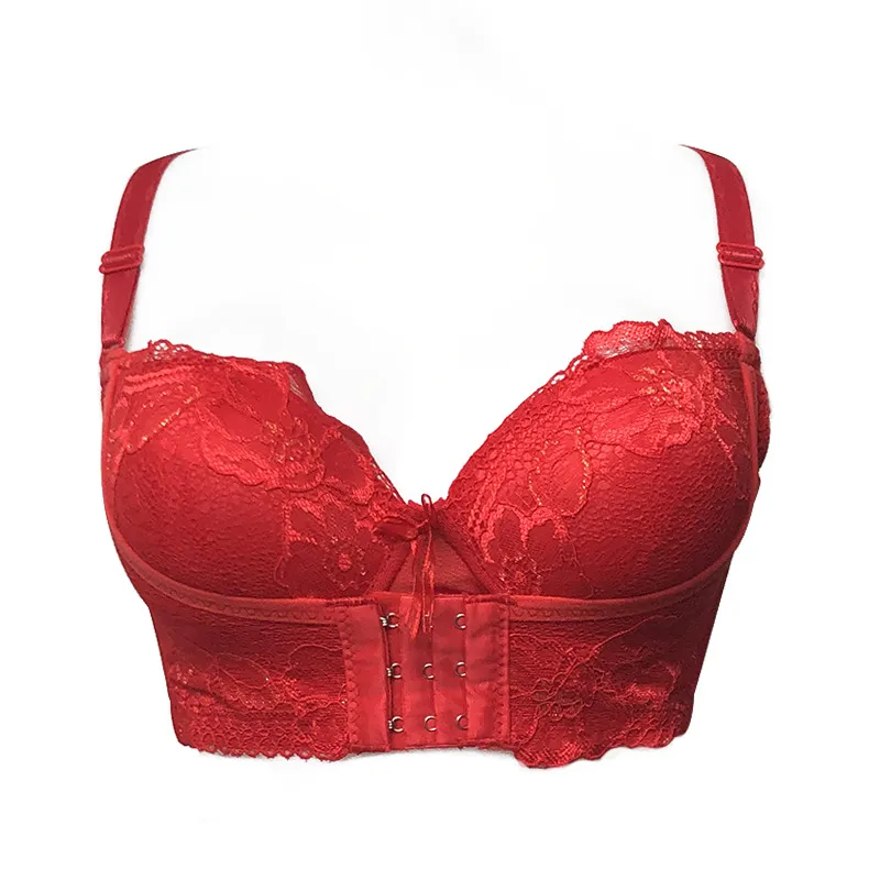 個性的なデザイン 超盛れる 谷間メイク 刺繍  花柄 後ろホック A-Bカップ ワイヤー入り ブラジャー
