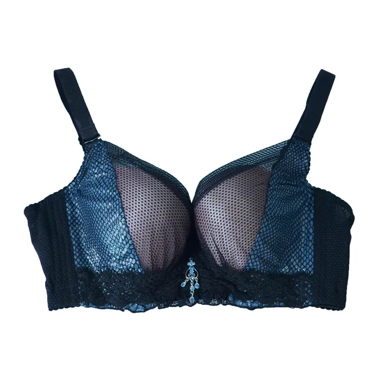 （Bカップ）エレガント 後ろホック 中心に寄せ ワイヤー入りブラジャー