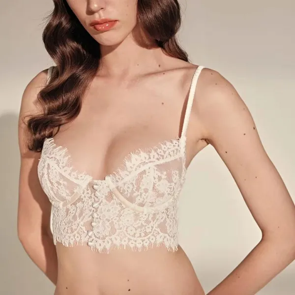 （A-Cカップ）レース  後ろホック ワイヤー入り  ブラジャー