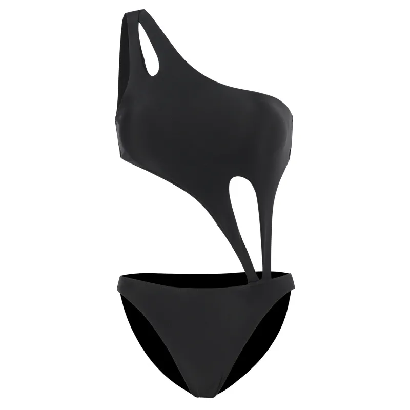 インスタグラム人気 透かし彫り ワンショルダー バックレス 温泉 セクシー 水着