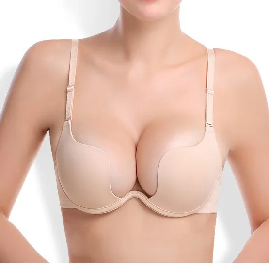（A-Cカップ）魅力的後ろホック無地調節不可ワイヤー入りブラジャー