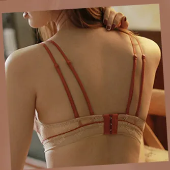 （A-Cカップ）盛れる調整可能レースレトロワイヤー入りブラジャー