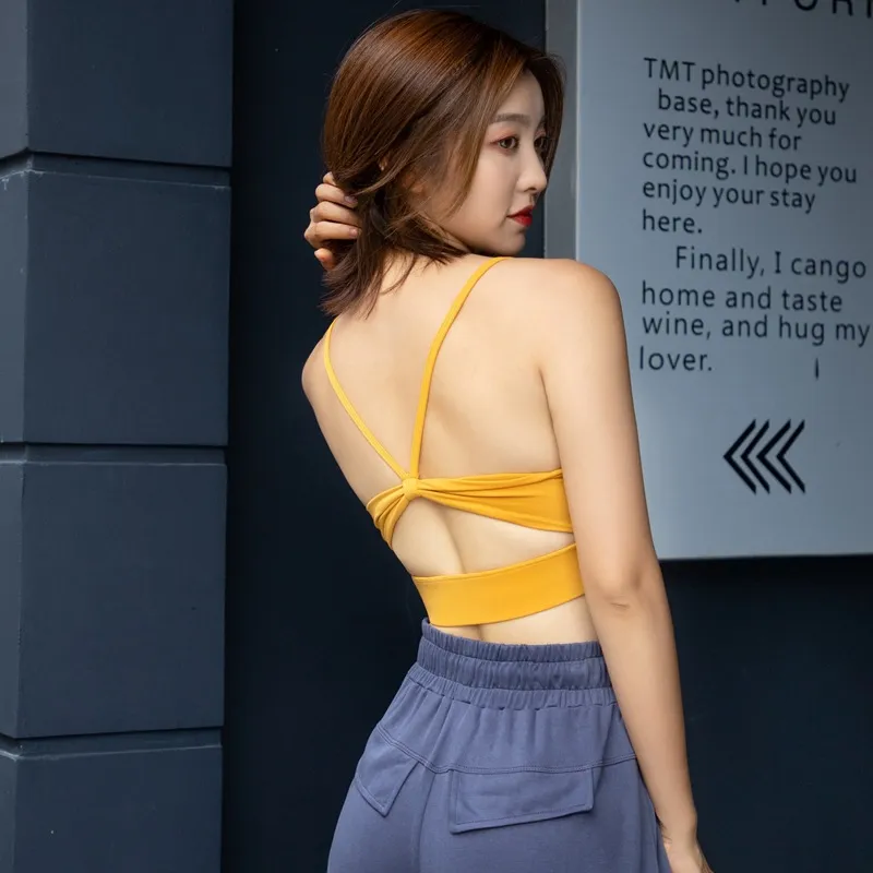 ファッション ハイサポート 背中魅せ 速乾 スポーツウェア ヨガブラ