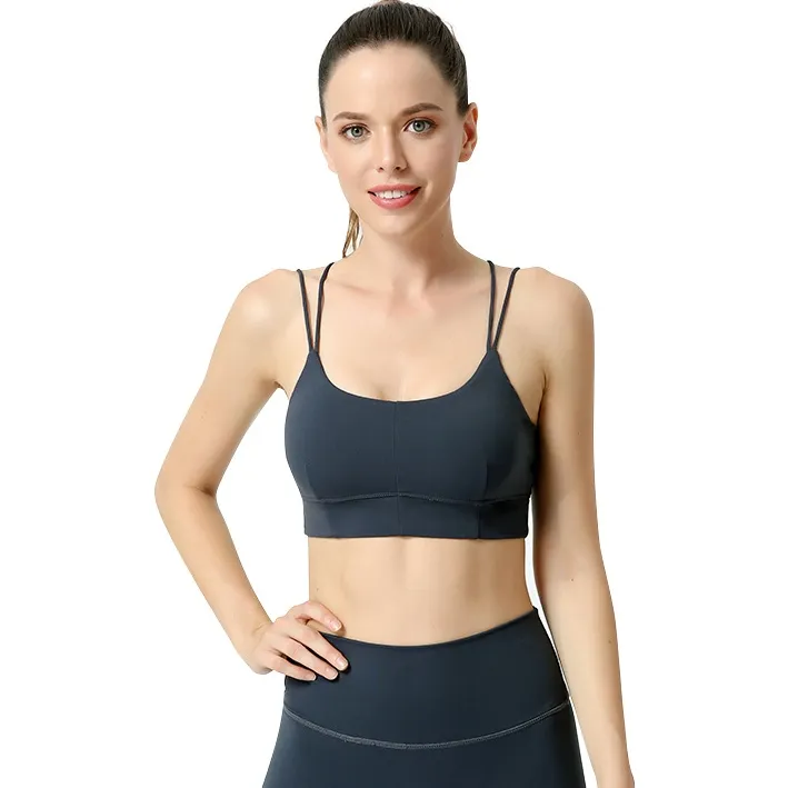 ハイサポート 背中すっきり 揺れない スポーツウェア 無地 ヨガウブラ