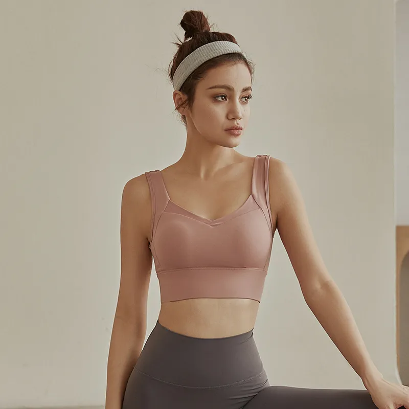 ファッション サポート 揺れない U型 バックレス ヨガウェア スポーツブラ