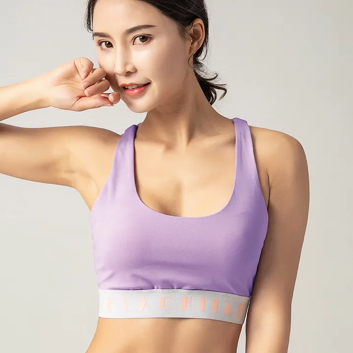 存在感抜群 クロス バックレス 揺れない ジョギング スポーツブラ