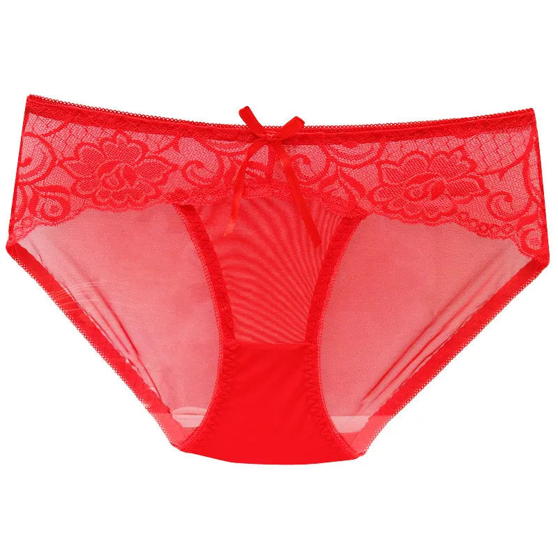 カラー展開 レース 切り替え リボン付き 透け透け 通気性良い 美尻 スタンダードショーツ