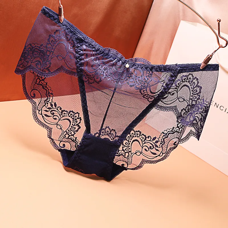 一目惚れ 全8色 スケスケ 透視 レース 誘惑的 抗菌 エロい 切り替え スタンダードショーツ