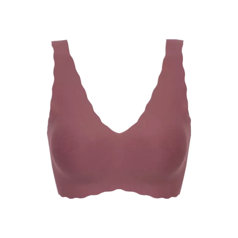 シンプル つけ心地 シームレス プルオーバー 無地 スポーツブラ