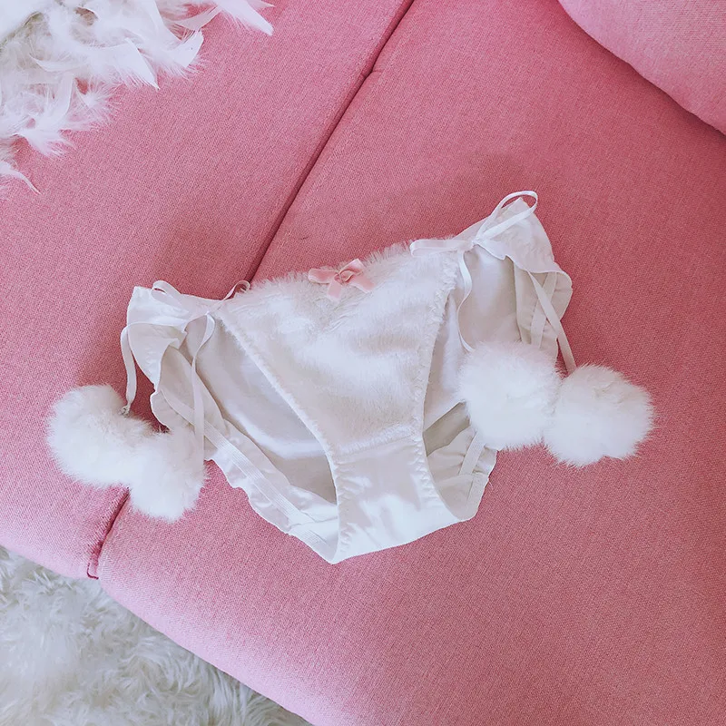 乙女 愛らしさ満点 ふわふわ 紐パン 脱ぎやすい 通気性良い 女子高生 柔らかい スタンダードショーツ