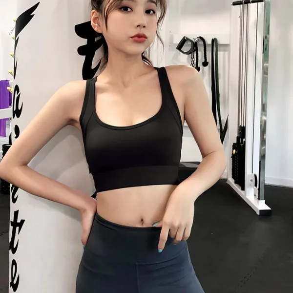 美背 Uネック 無地 切り替え スポーツ風  大活躍 スポーツブラ