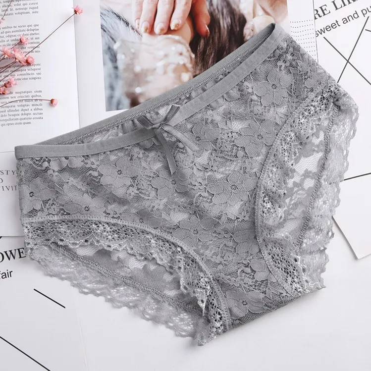 カラー展開 レース 透け感 美尻 リボン 高通気 お買い得 パンティ スタンダードショーツ