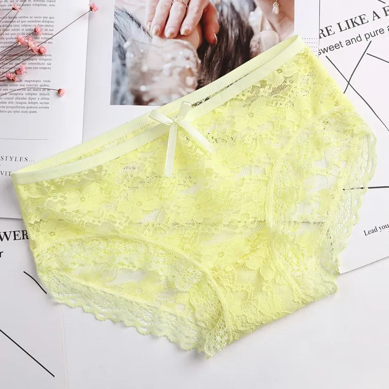 カラー展開 レース 透け感 美尻 リボン 高通気 お買い得 パンティ スタンダードショーツ