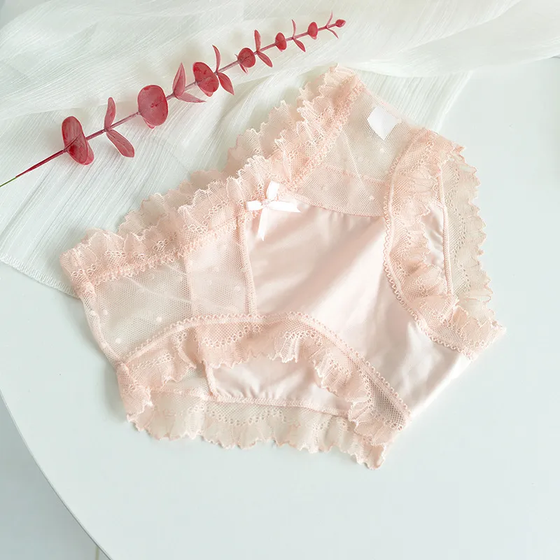 リボン付き 透け透け レース 無地 デザイン性抜群 レギュラーウエスト 定番 ショーツ