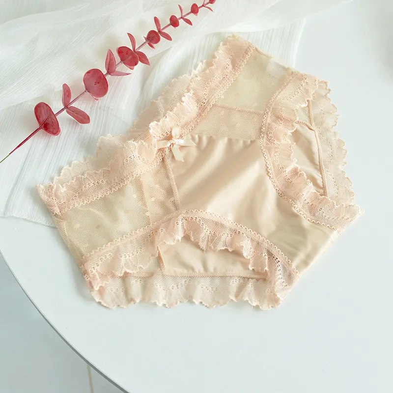 リボン付き 透け透け レース 無地 デザイン性抜群 レギュラーウエスト 定番 ショーツ