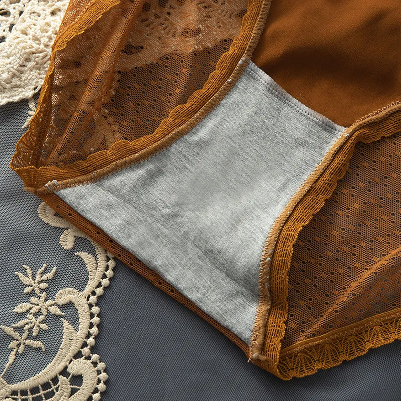 絶対可愛い レース メッシュ 透け透け リボン付き 美尻 通気性良い スタンダードショーツ