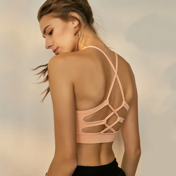 クロスバック  美背 無地  スポーツ  ファッション  スポーツブラ