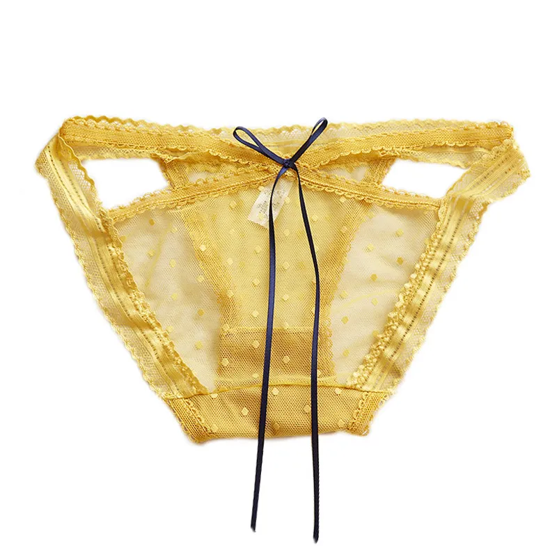 少女いっぱい レース 透け透け ドット柄 通気性良い 透かし彫り 薄い スタンダードショーツ