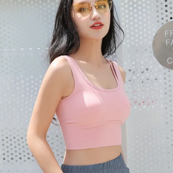 運動着 プルオーバー 無地 ワイヤーなし  スポーツブラ