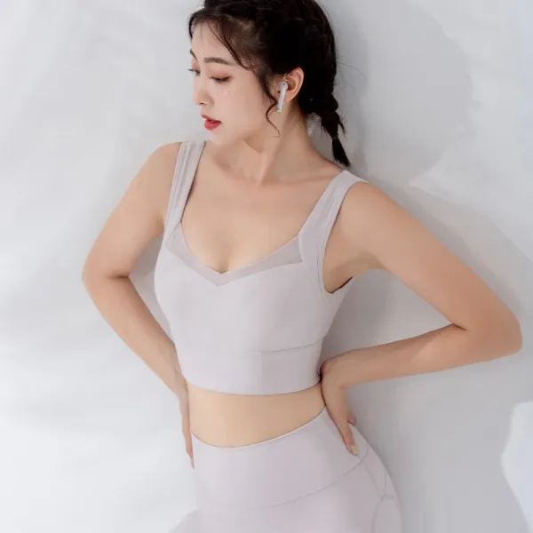 運動着 後ろホック 無地 ワイヤーなし  スポーツブラ