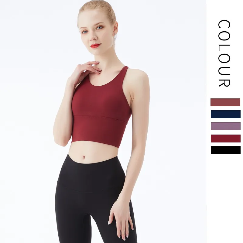 【スポーツブラ】おすすめ プルオーバー 無地  揺れない バッククロス スポーツブラ