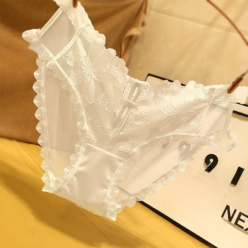 欠かせない レース メッシュ 透け 薄い 全4色 柔らかい 高通気 透かし彫り スタンダードショーツ