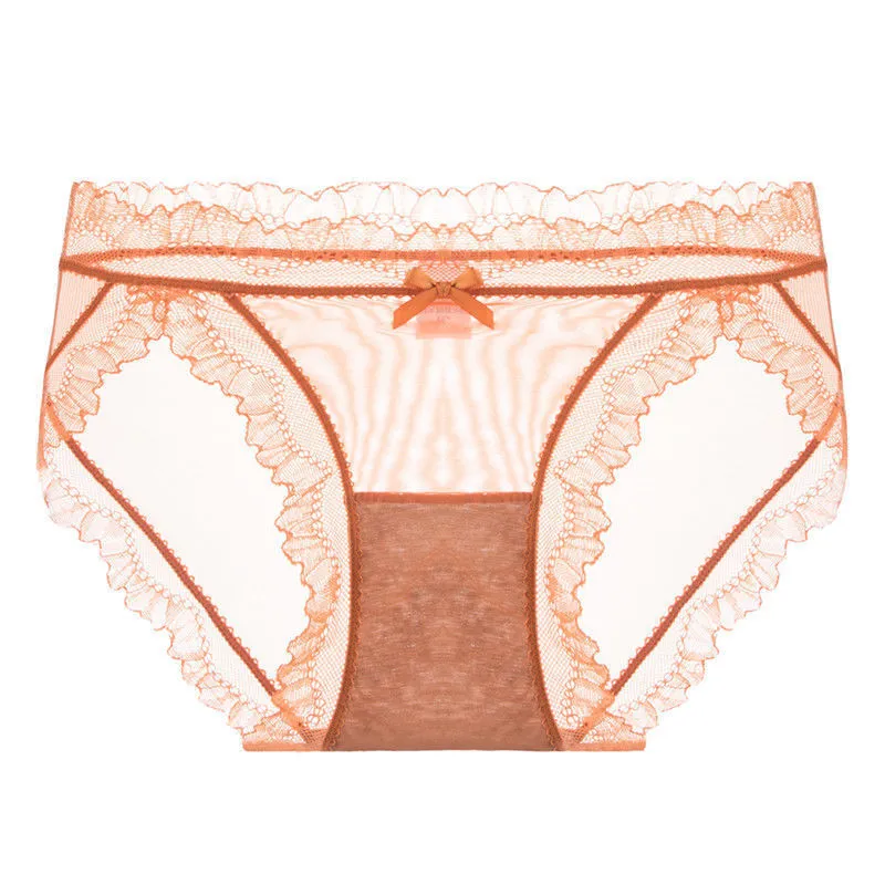 可愛いデザイン シースルー 透かし彫り 大人女子系 スタンダードショーツ
