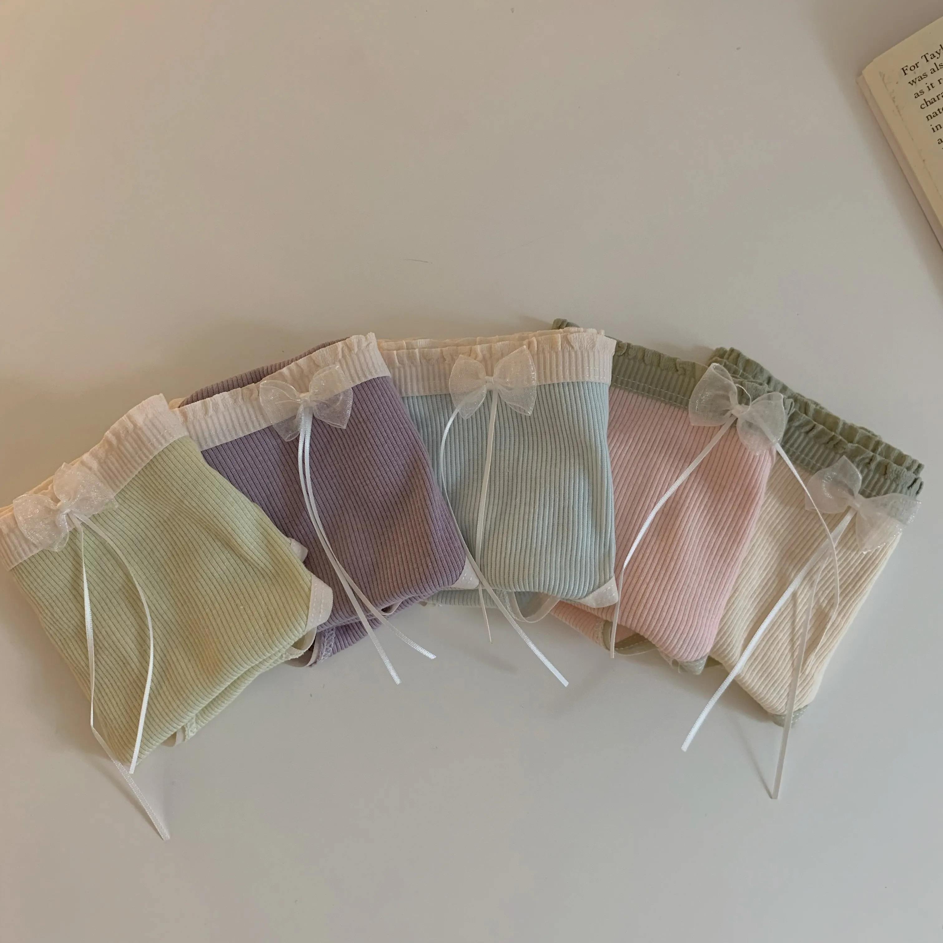 5点セット スウィート レース 切り替え 配色 通気性良い 柔らかい スタンダードショーツ