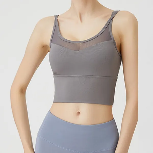【スポーツブラ】プルオーバー 無地 ワイヤーなし バッククロス スポーツブラ