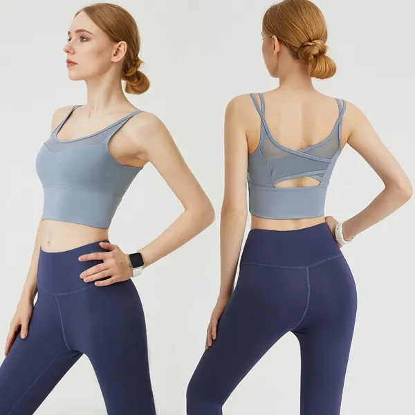 【スポーツブラ】プルオーバー 無地 ワイヤーなし バッククロス スポーツブラ