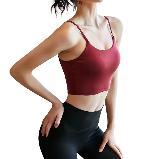 揺らない盛れる調整可能ヨガノンワイヤーブラジャー