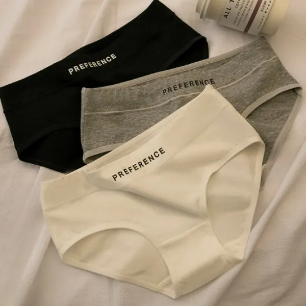 定番シンプル アルファベット オシャレ コットン 肌に優しい スタンダードショーツ