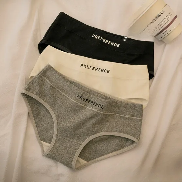 定番シンプル アルファベット オシャレ コットン 肌に優しい スタンダードショーツ