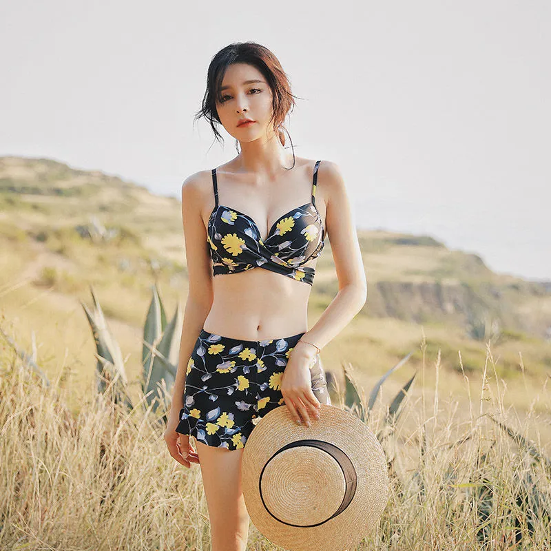 温泉大人気 オシャレ韓国風 カップル お揃い 体型カバー ビキニ サーフパンツ ペア水着