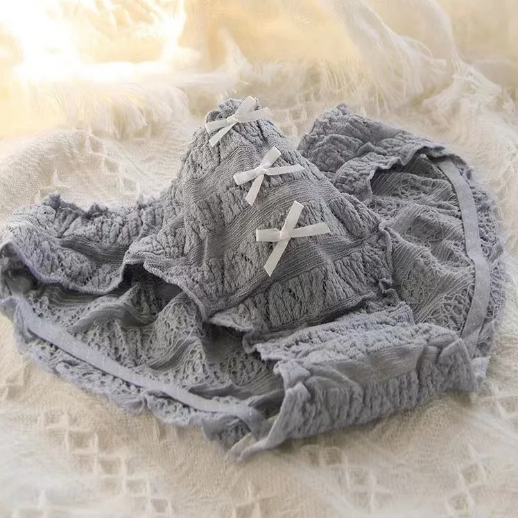 乙女心 可愛い リボン 少女 コットン 高通気性 肌に優しい スタンダードショーツ