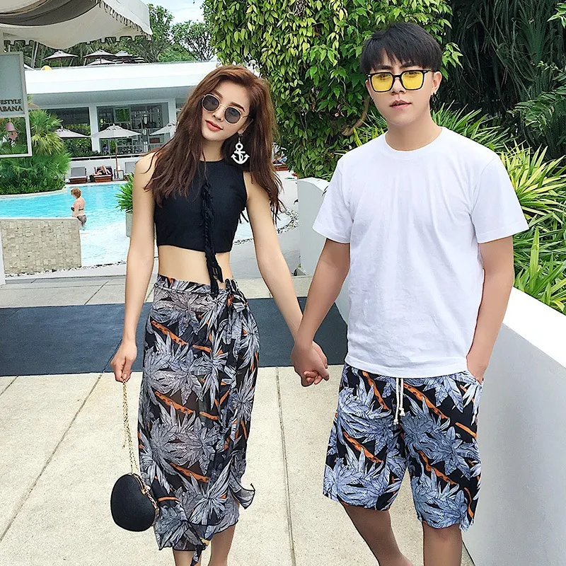 おしゃれ お揃い カップル 体型カバー ビキニ タンキニ 家族 写真 新婚旅行 ペア水着