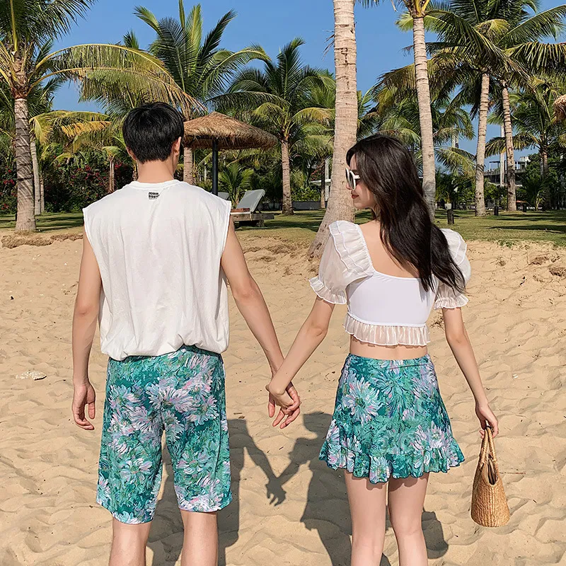 夏を楽しむ 可愛い 旅行 ペアルック カップル ラブラブ 体型カバー 着瘦せ ビキニ
