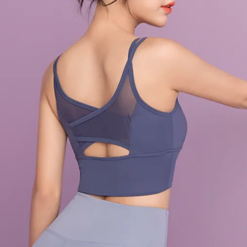 揺れ防止 立体感のある ワイヤーなし 運動ブラ フィットネス ヨガトップス