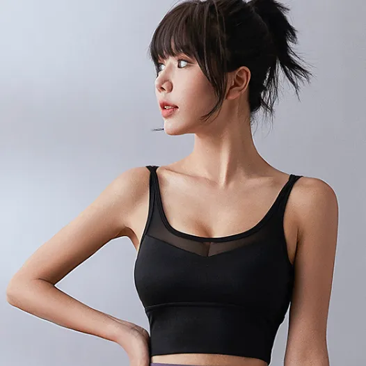 揺れ防止 立体感のある ワイヤーなし 運動ブラ フィットネス ヨガトップス