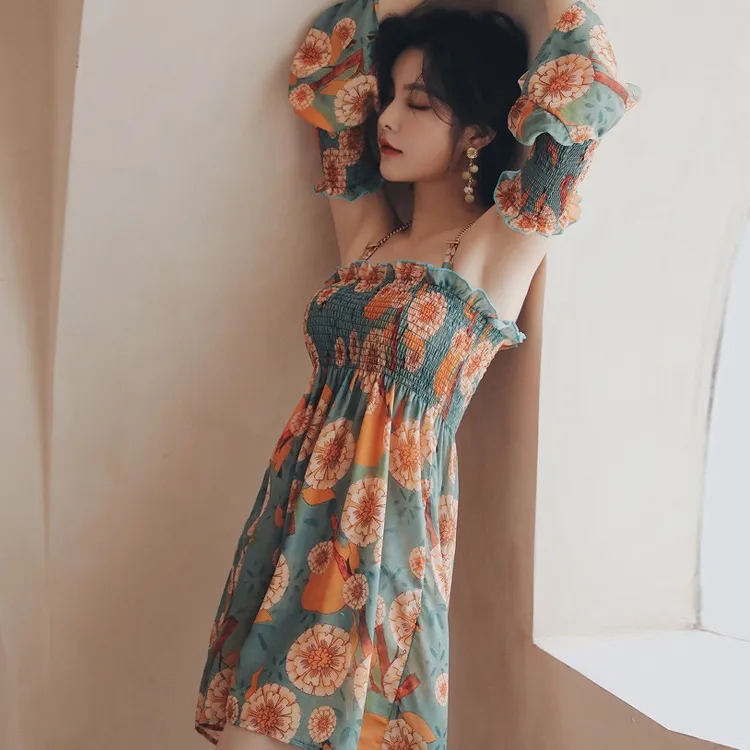 大人気 ペア水着 カップル インスタ映え 体型カバー フェミニン ボウタイ 日焼け止め ビキニ