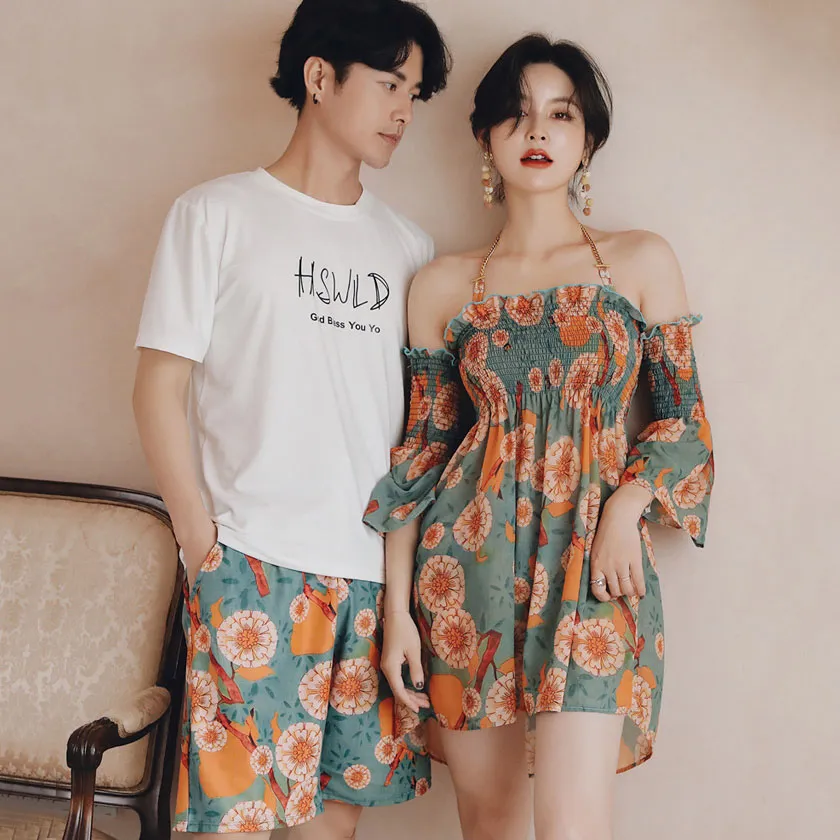 大人気 ペア水着 カップル インスタ映え 体型カバー フェミニン ボウタイ 日焼け止め ビキニ